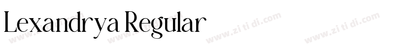 Lexandrya Regular字体转换